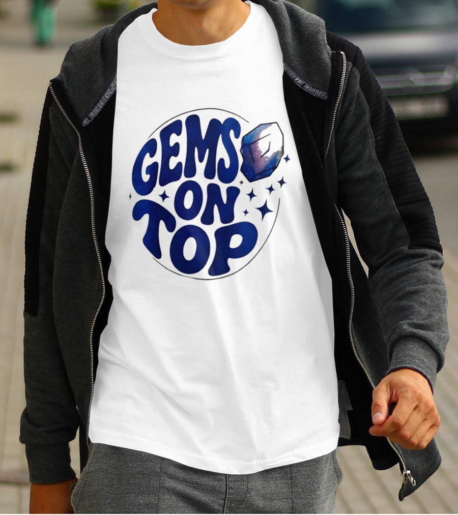 Gems On Top Crystal Stars And Galaxy T-Shirt