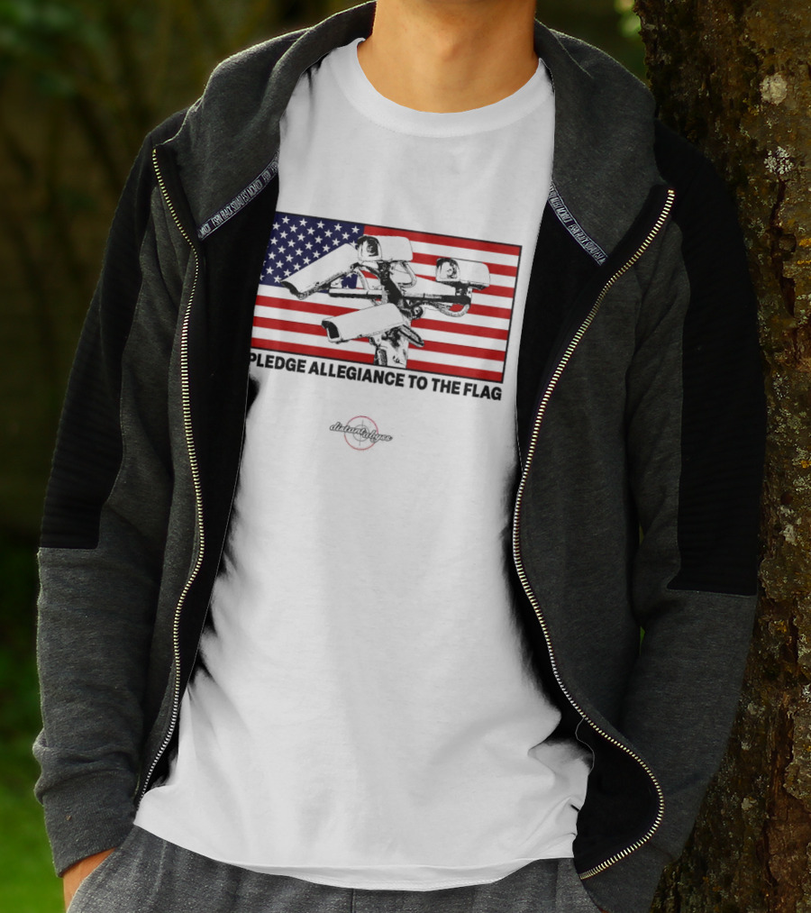I Pledge Allegiance Surveillance Cameras American Flag T-Shirt