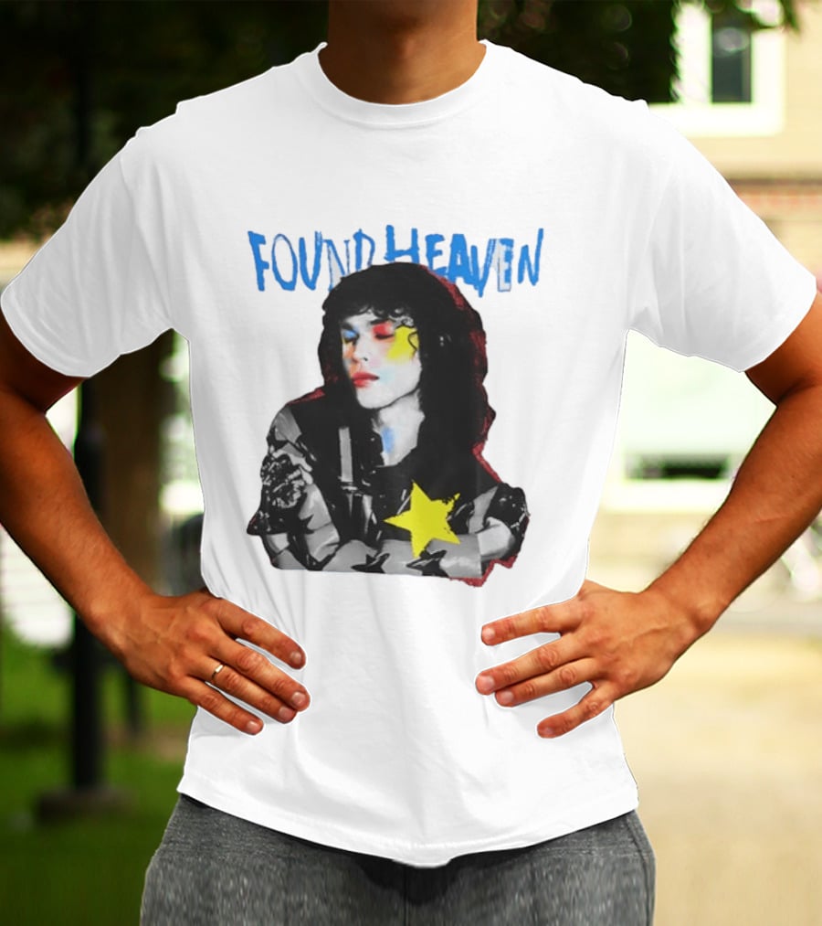 Found Heaven On Tour 2024 Dateback Washed Black Star T-Shirt