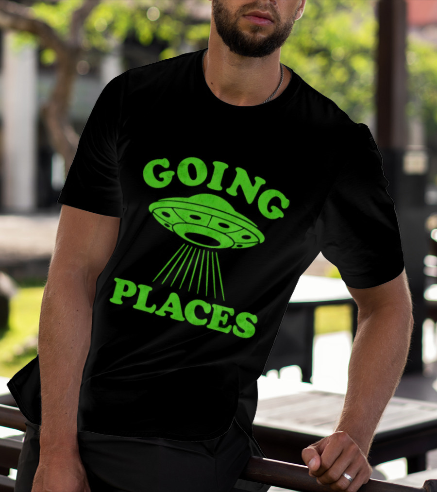 Going Places UFO Alien Outer Space Flying Saucer T-Shirt