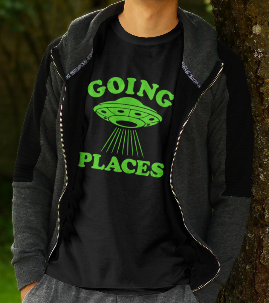 Going Places UFO Alien Outer Space Flying Saucer T-Shirt