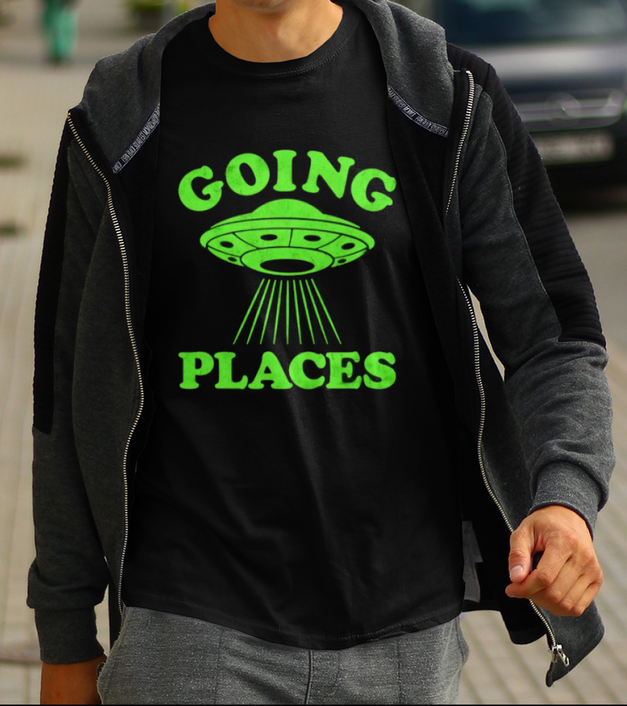 Going Places UFO Alien Outer Space Flying Saucer T-Shirt