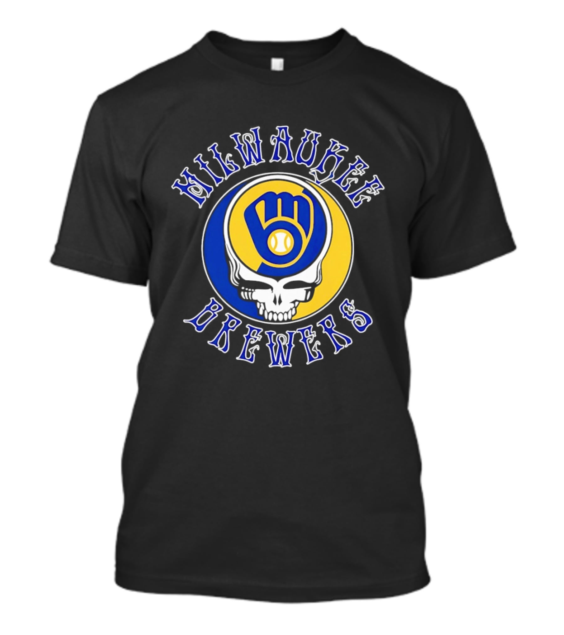 Milwaukee Brewers Grateful Dead Steal Your Face MLB Baseball Mashup T-Shirt