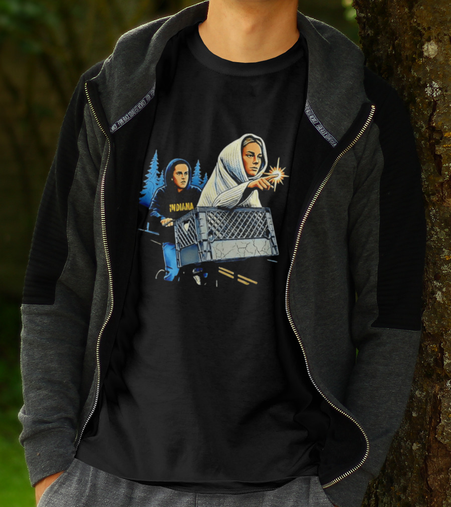 Indiana ET The Extra Terrestrial Bicycle Adventure 80s Movies T-Shirt