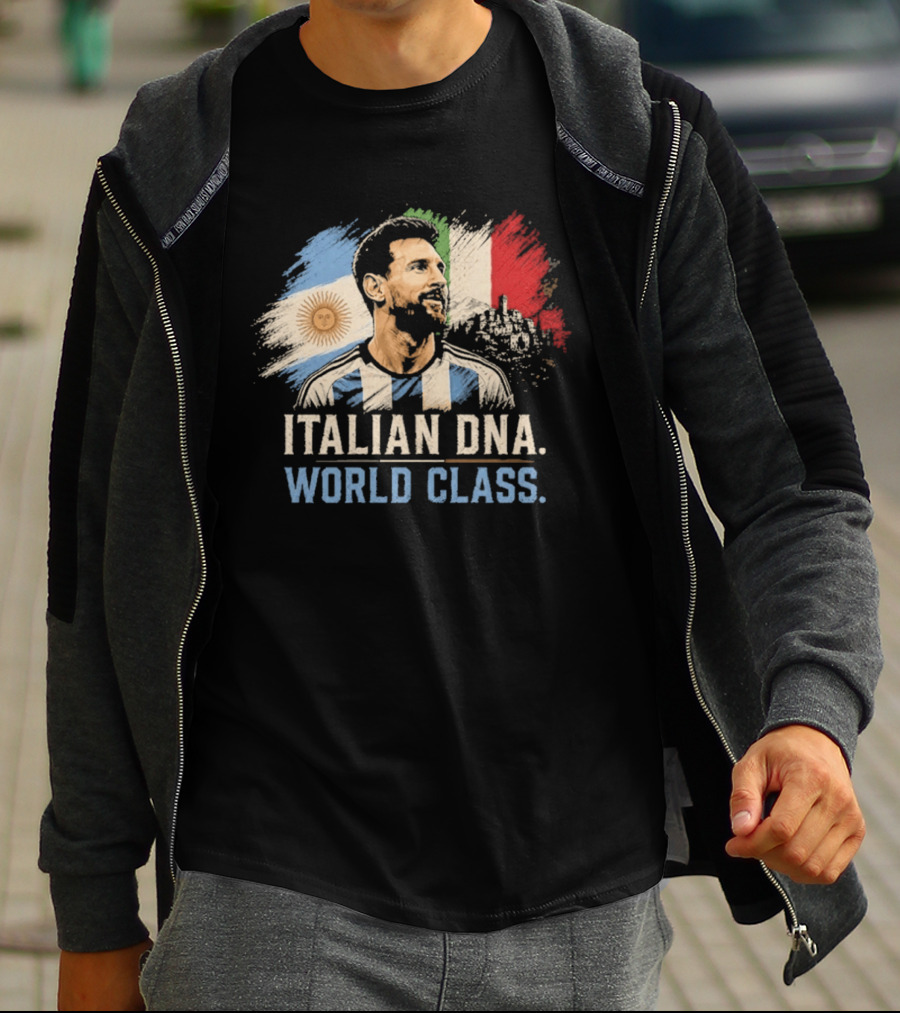 Italian DNA World Class Argentina Flag Soccer Player T-Shirt