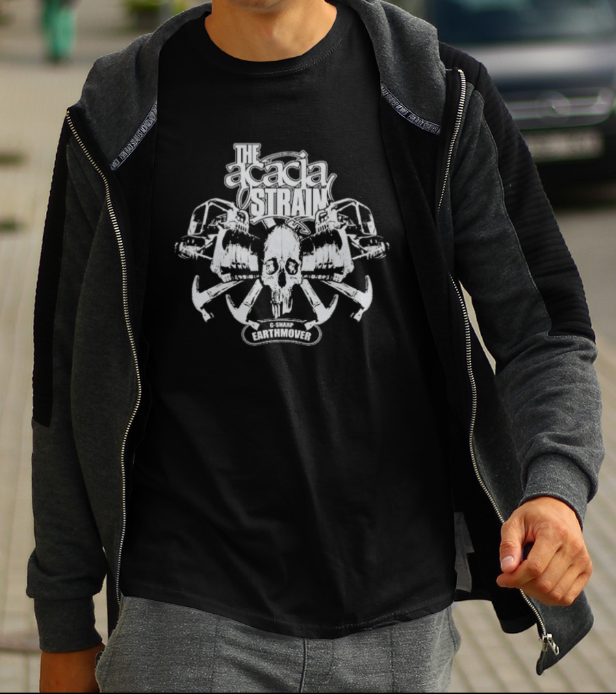 The Acacia Strain Earthmover Skull And Machinery T-Shirt