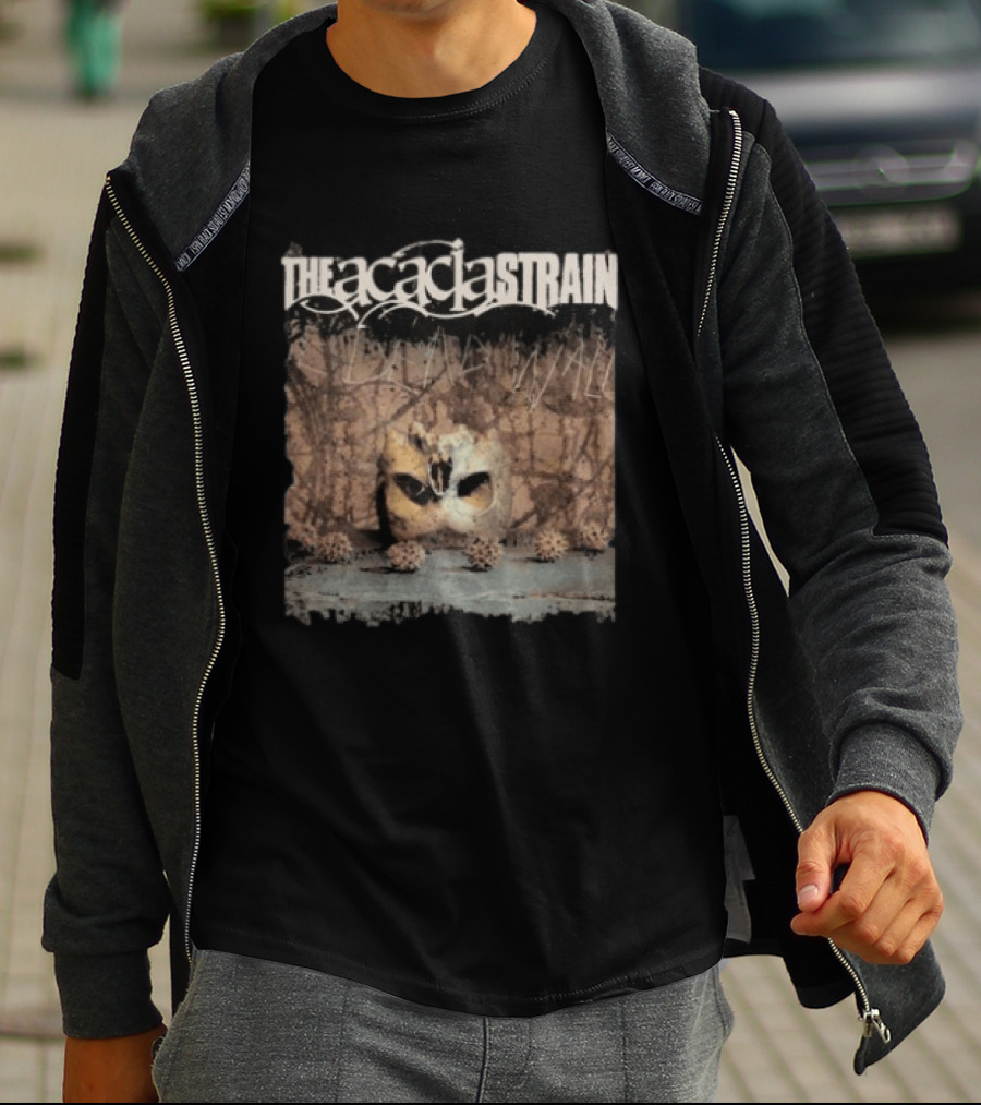 The Acacia Strain The Dead Walk Album Mask Skull Image T-Shirt