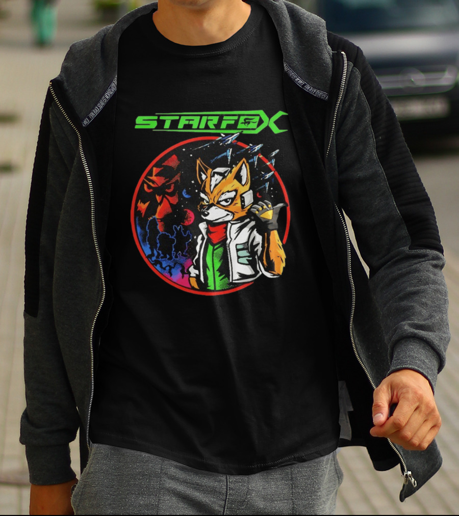 Star Fox Fox McCloud Retro Space Adventure T-Shirt