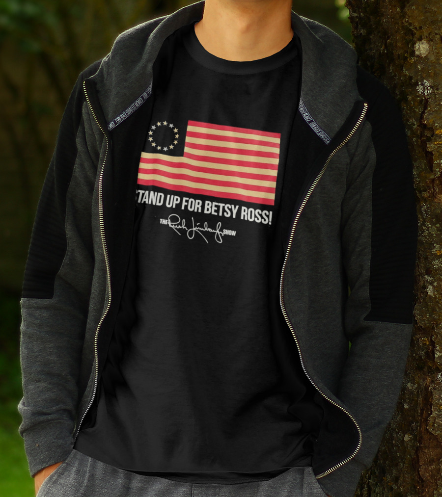 The Rush Limbaugh Show Stand Up For Betsy Ross USA Flag Patriots T-Shirt