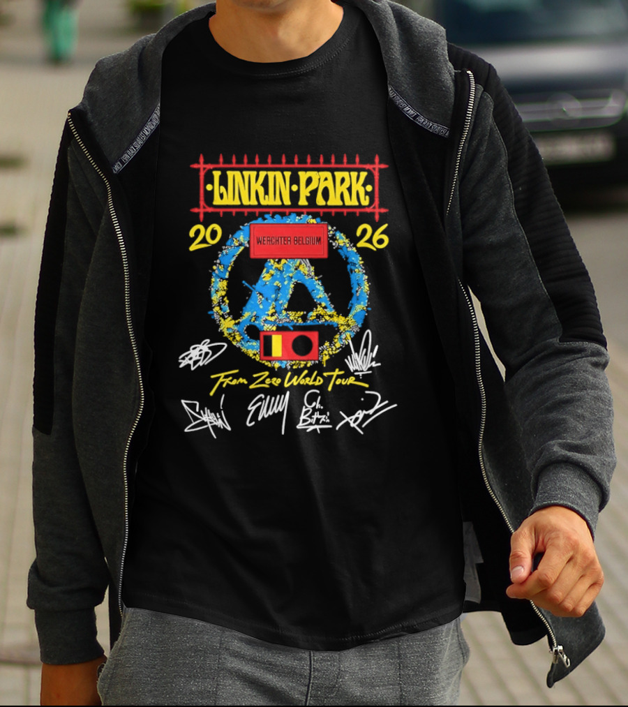 Linkin Park From Zero World Tour Werchter Belgium 2026 Signatures T-Shirt