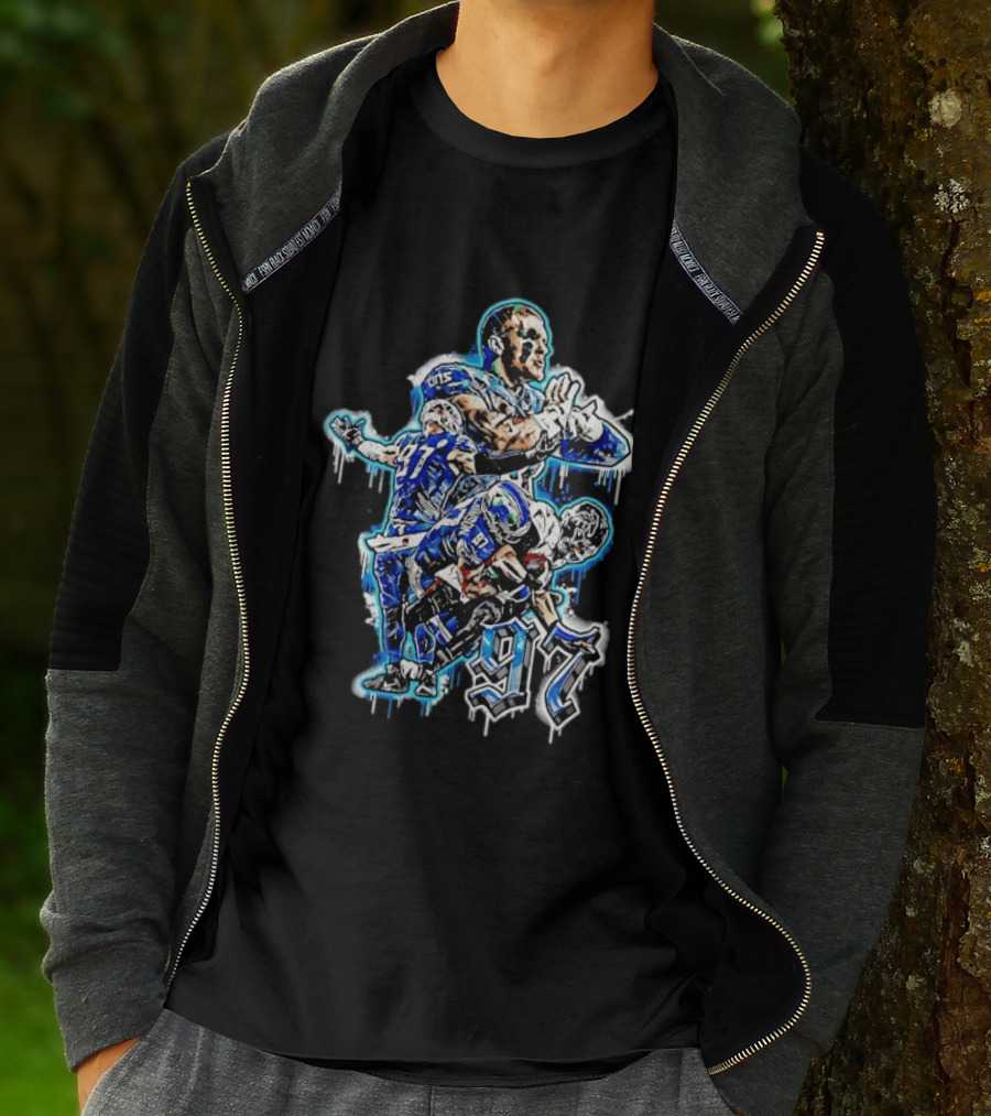 Aidan Hutchinson Detroit Lions 97 Defensive Highlights T-Shirt