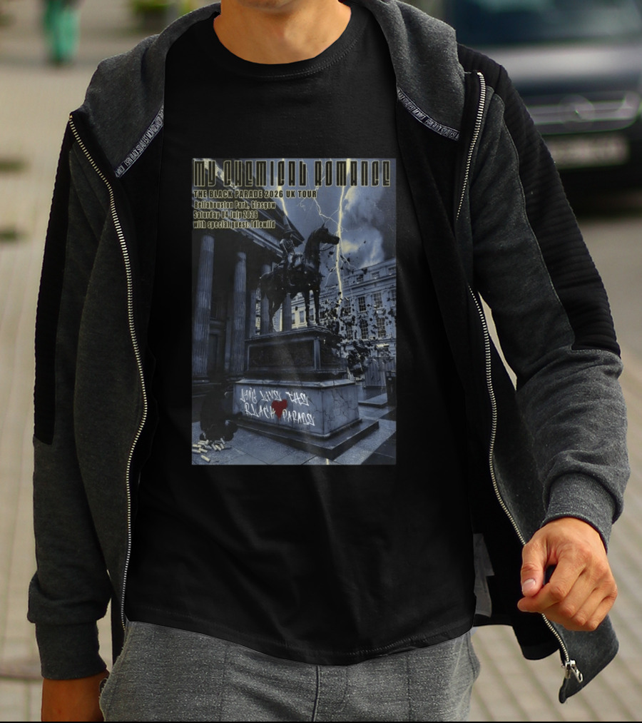 My Chemical Romance The Black Parade 2026 UK Tour Bellahouston Park Glasgow 4 July With Idlewild T-Shirt