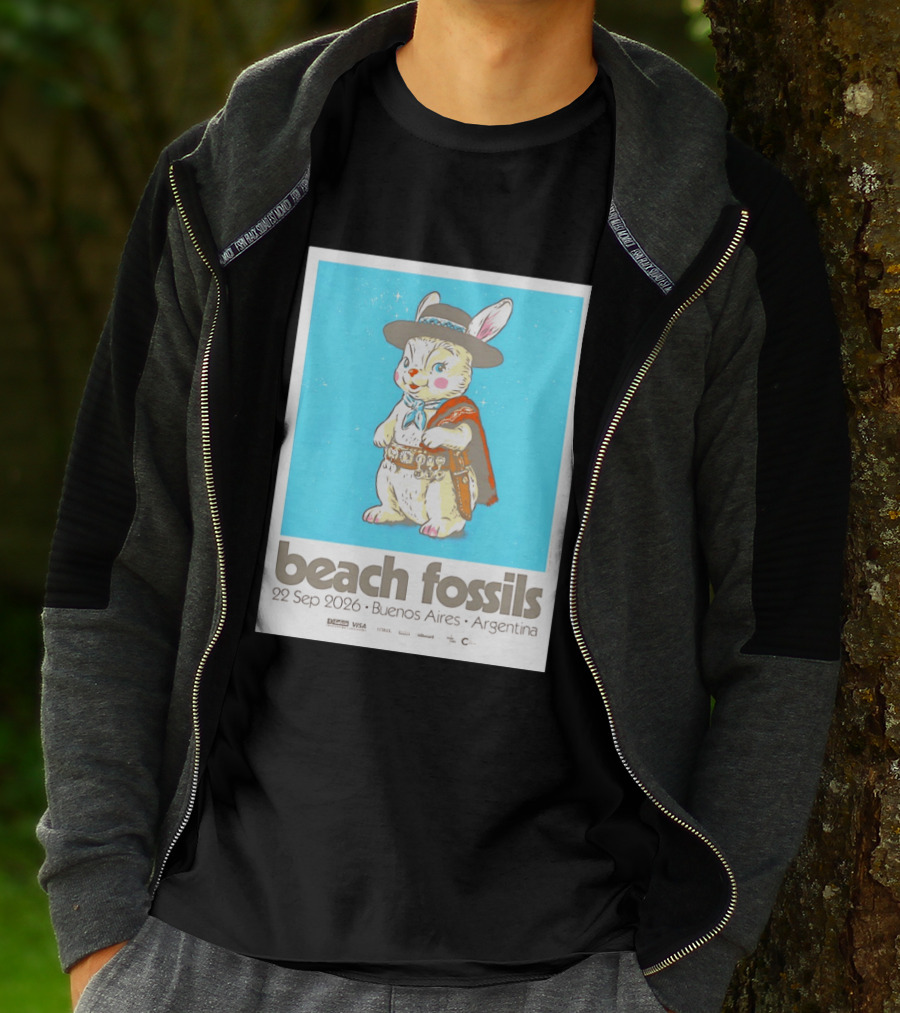 Beach Fossils 22 Sep 2026 Rabbit Poncho Buenos Aires Argentina T-Shirt
