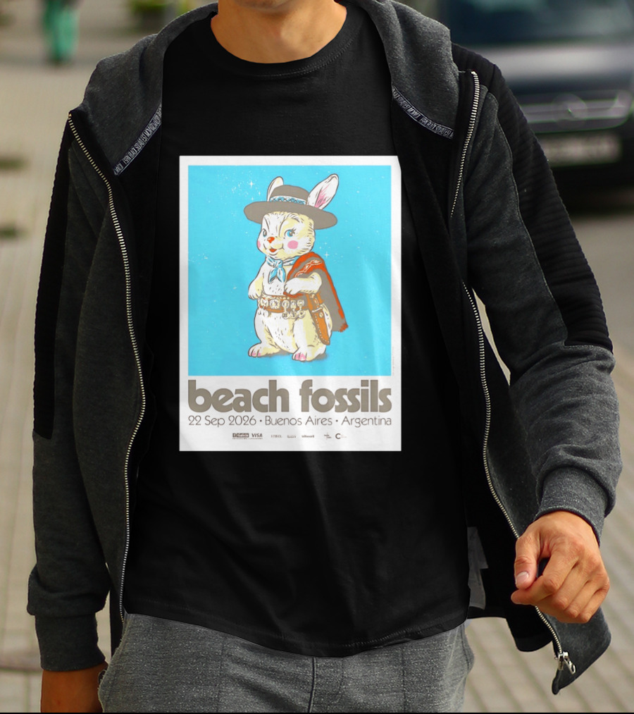 Beach Fossils 22 Sep 2026 Rabbit Poncho Buenos Aires Argentina T-Shirt