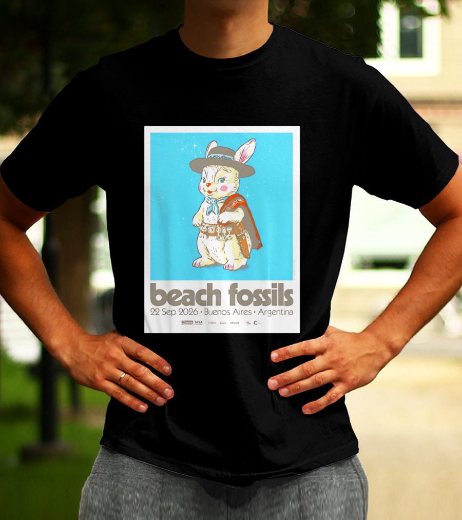 Beach Fossils 22 Sep 2026 Rabbit Poncho Buenos Aires Argentina T-Shirt