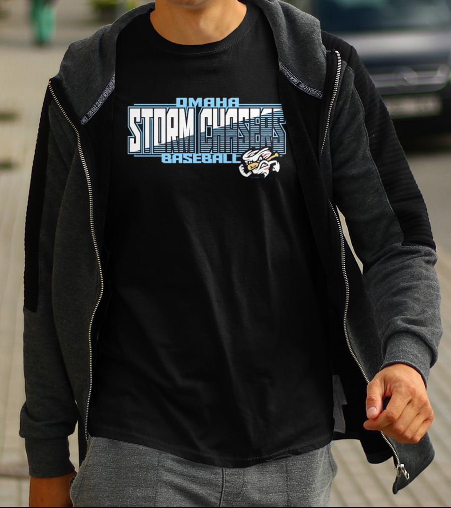 Omaha Storm Chasers Baseball Wordmark With Team T-Shirt