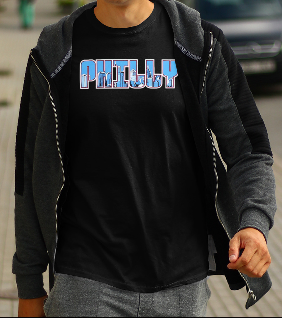 Philly Philadelphia Skyline Cityscape Urban Architecture T-Shirt