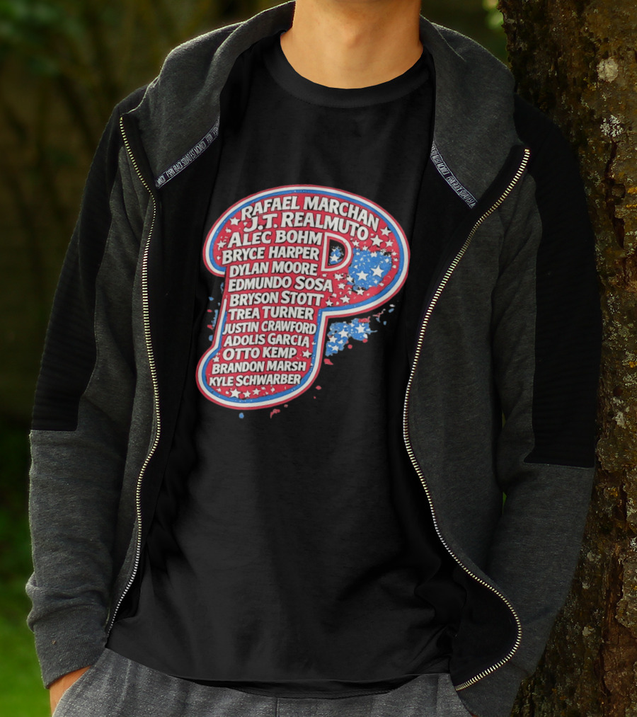 Rafael Marchan JT Realmuto Alec Bohm Bryce Harper Philadelphia Phillies T-Shirt