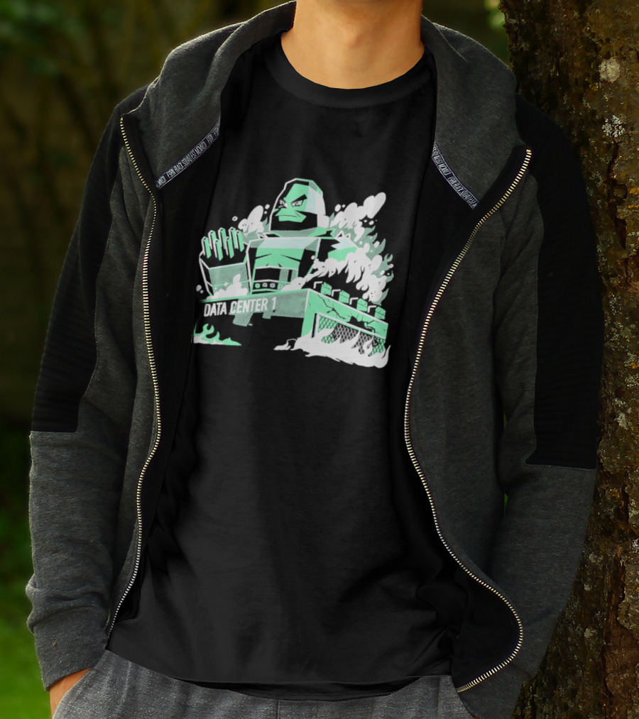 Data Center 1 Final Fantasy Avalanche AI Block Robot T-Shirt