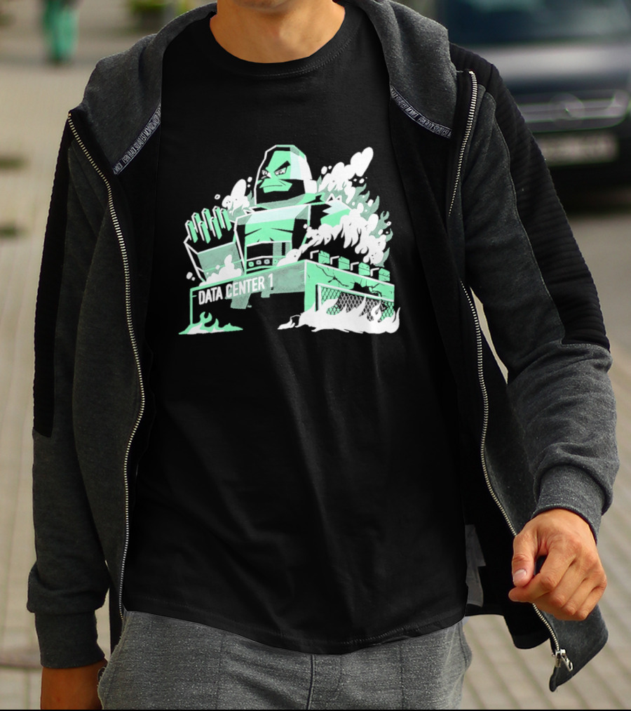 Data Center 1 Final Fantasy Avalanche AI Block Robot T-Shirt