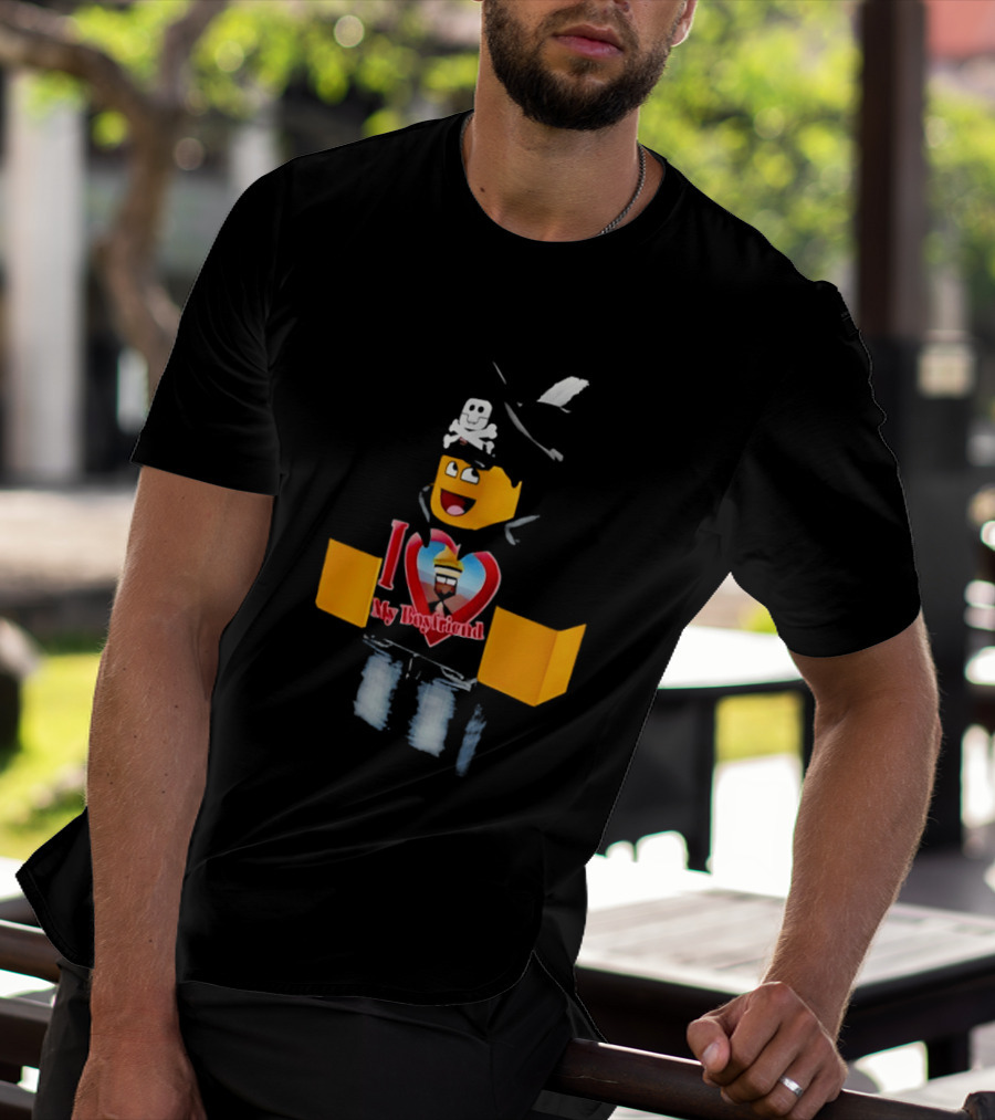Roblox I Love My Boyfriend Heart Avatar T-Shirt