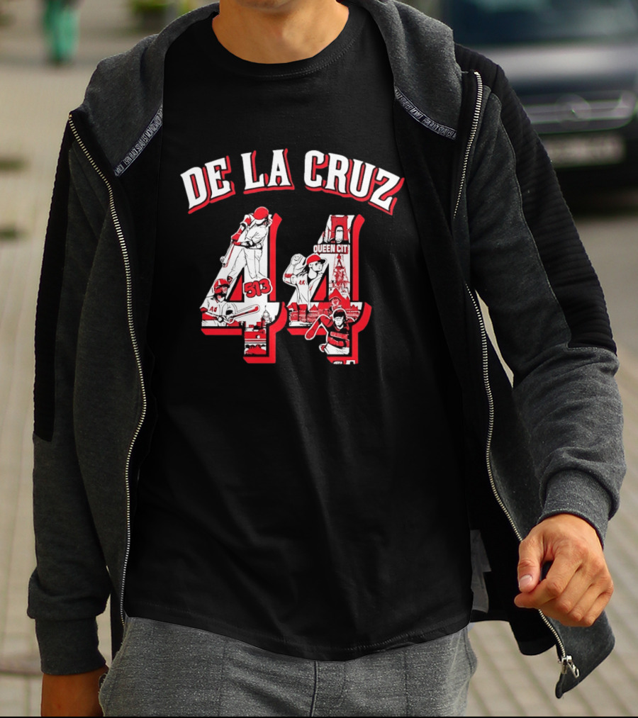 De La Cruz 44 Queen City 513 Cincinnati Reds MLB T-Shirt