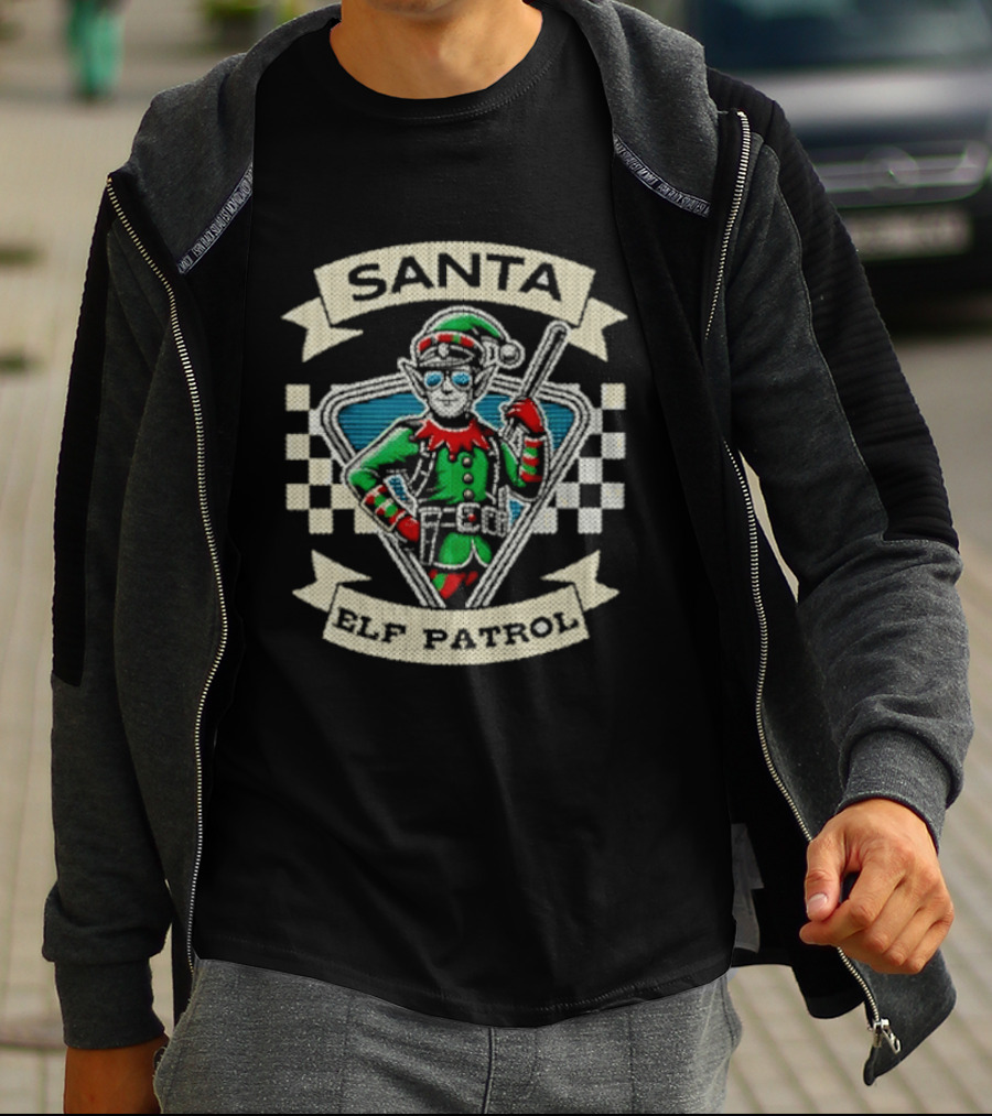 Santa Elf Patrol Festive Fun Christmas Adventure T-Shirt
