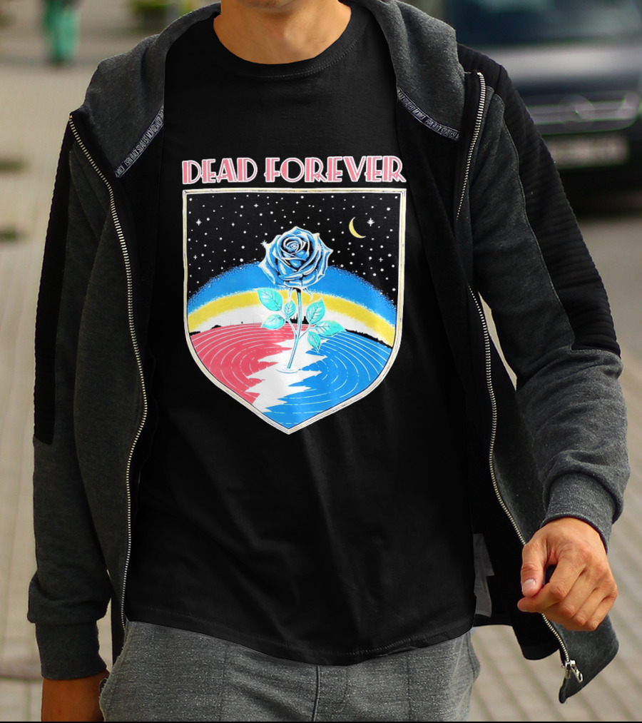 Grateful Dead Forever Rose Skull Rainbow Night Sky Moon Dead60 T-Shirt