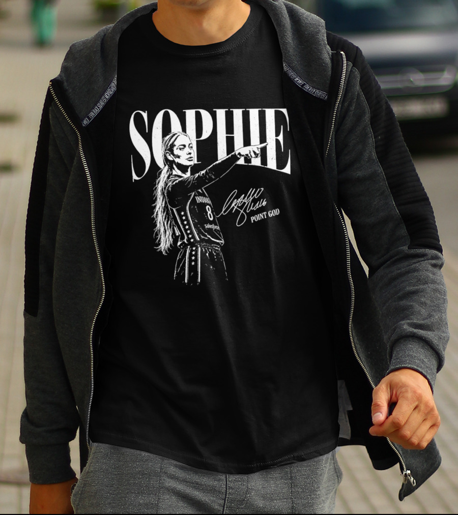 Sophie Cunningham Indiana Fever WNBA Point God Number 8 Signature SOPHIE Indiana T-Shirt