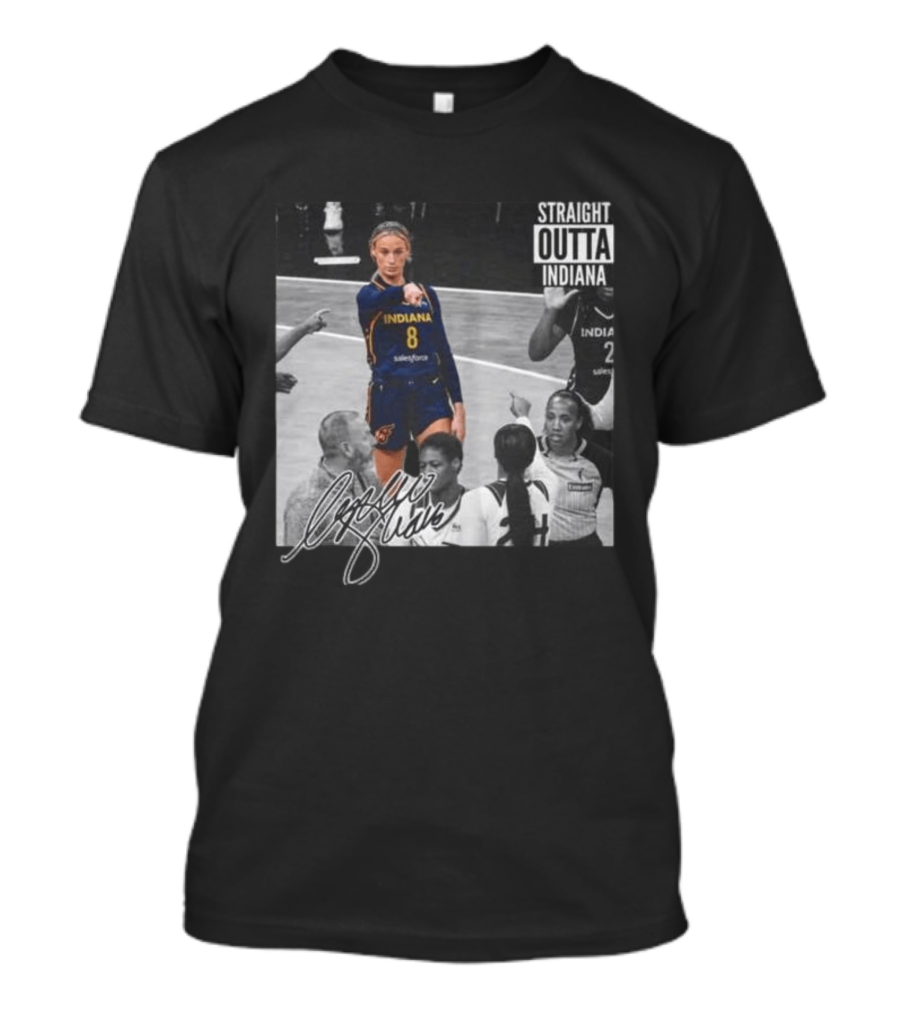 Sophie Cunningham Straight Outta Indiana Indiana Fever T-Shirt