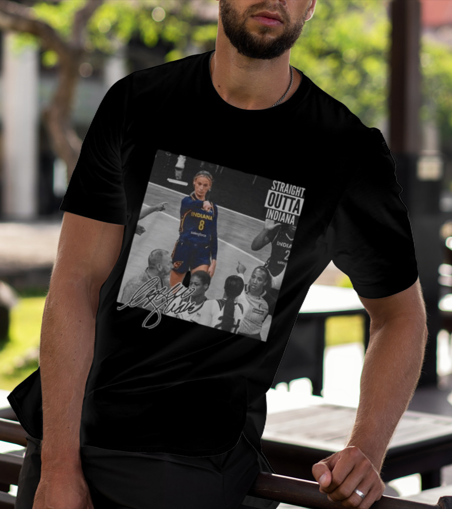Sophie Cunningham Straight Outta Indiana Indiana Fever T-Shirt