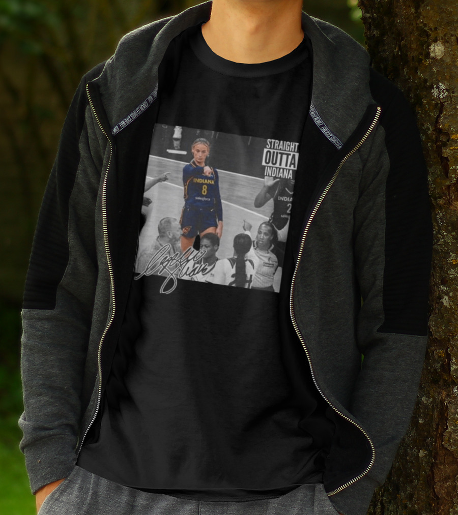 Sophie Cunningham Straight Outta Indiana Indiana Fever T-Shirt
