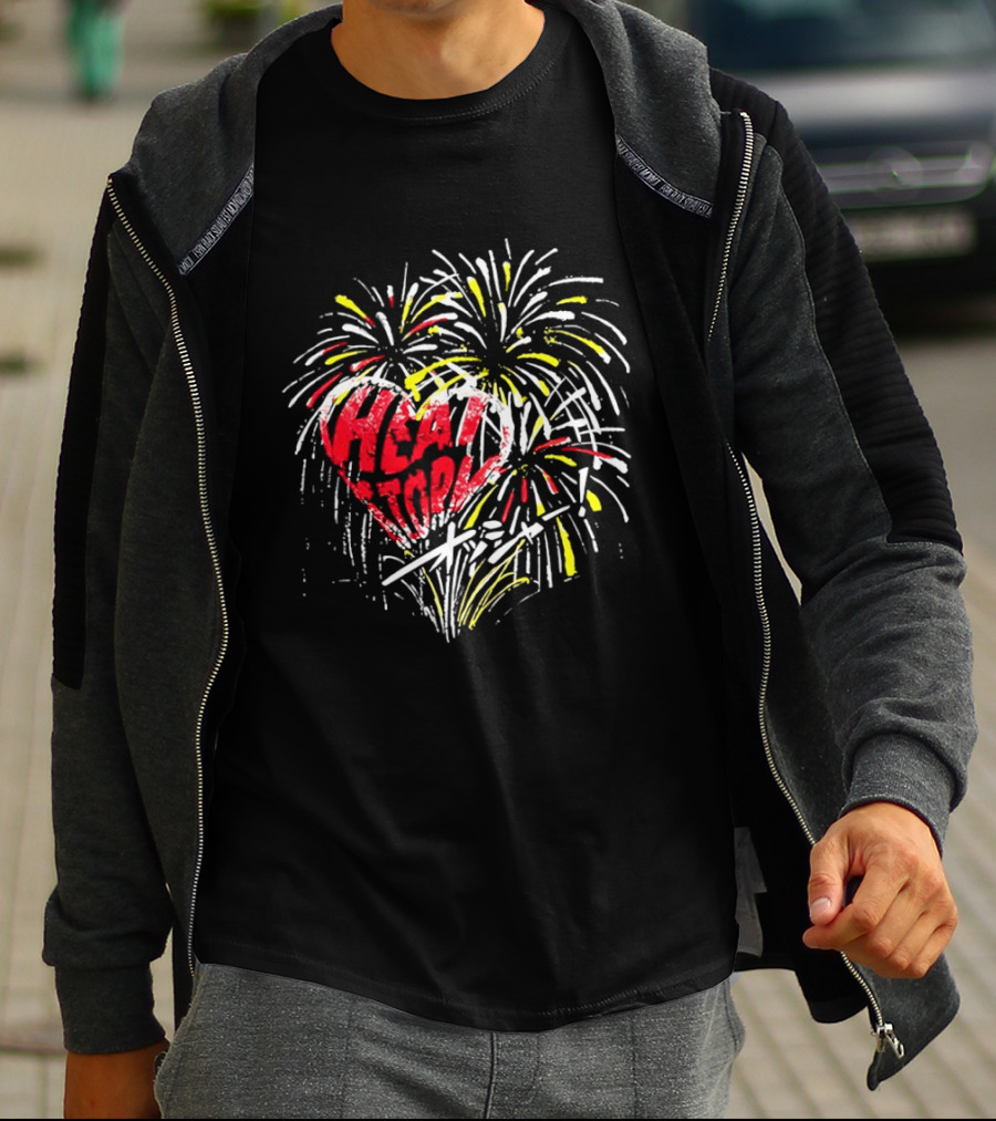 Heat Tokyo Firework Heart Japanese Display T-Shirt