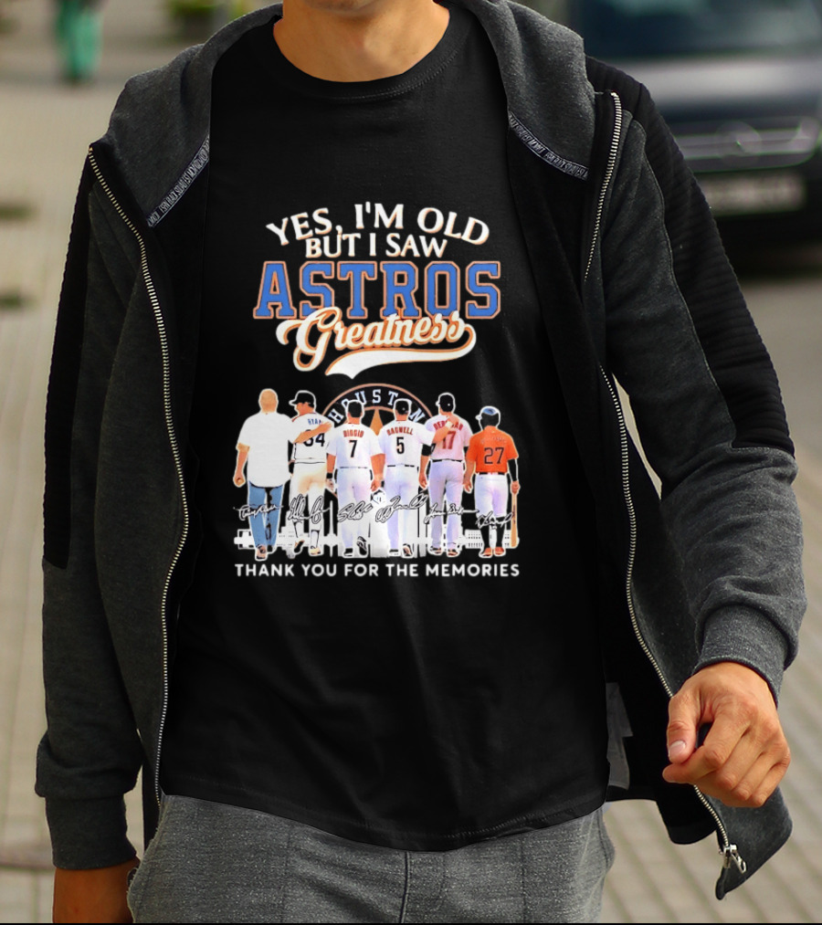 Yes I'm Old But I Saw Astros Greatness Ryan Biggio Bagwell Beltran Thank You For The Memories T-Shirt