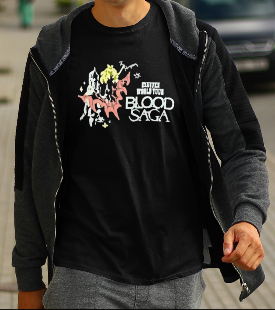 Sunoo Wearing Enhypen Blood Saga World Tour T-Shirt