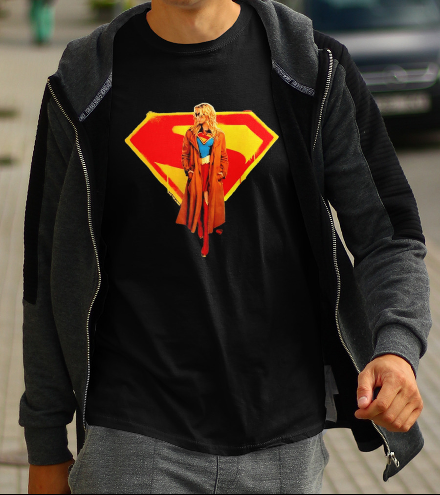 Supergirl 2026 Movie Iconic Superhero Emblem Heroine Coat T-Shirt