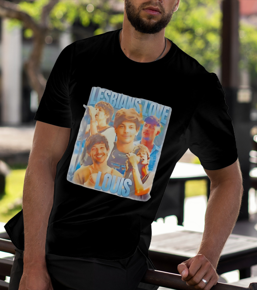 Lesbians Love Louis Tomlinson Faces T-Shirt