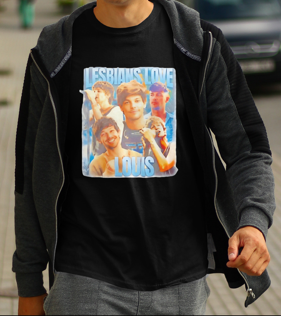 Lesbians Love Louis Tomlinson Faces T-Shirt