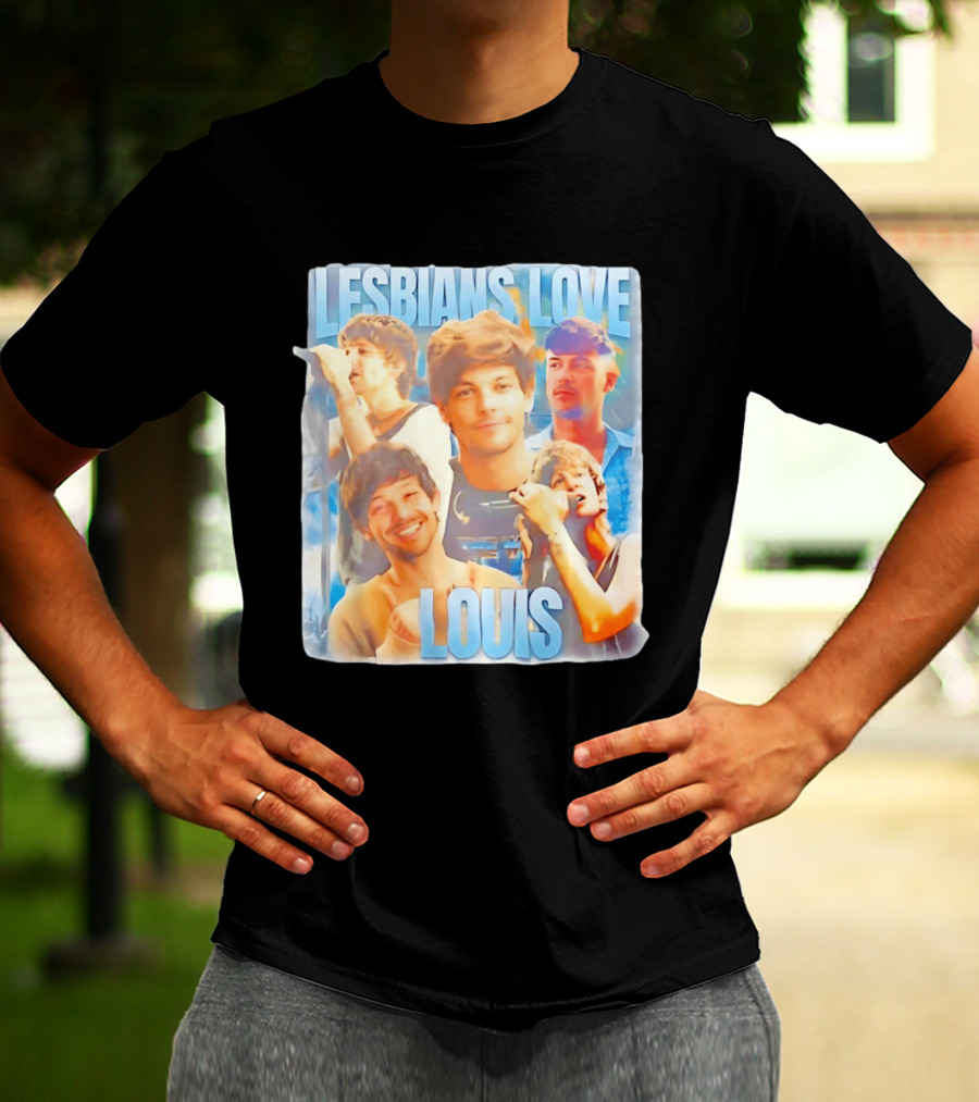 Lesbians Love Louis Tomlinson Faces T-Shirt
