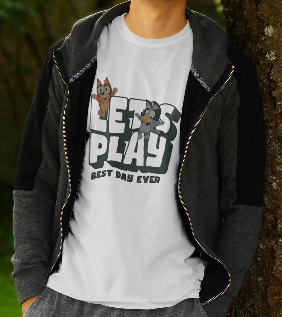 Bluey And Bingo Let's Play Best Day Ever T-Shirt