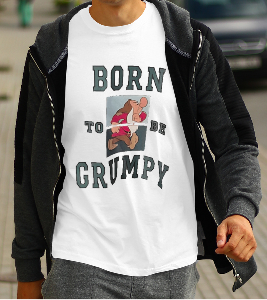 Born To Be Grumpy Dwarf Character With Red Outfit T-Shirt