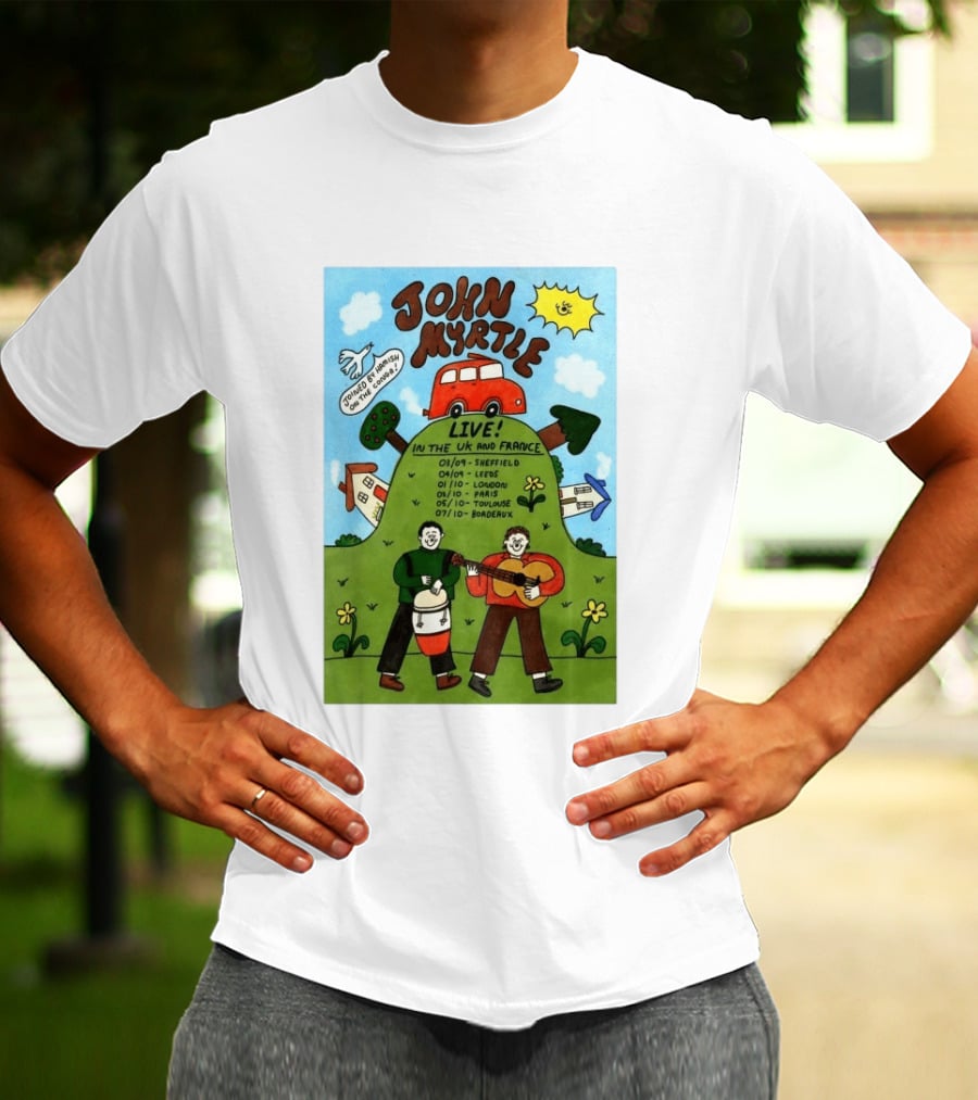 John Myrtle Tour 2026 Live In Sheffield Leeds London Paris Toulouse Bordeaux T-Shirt