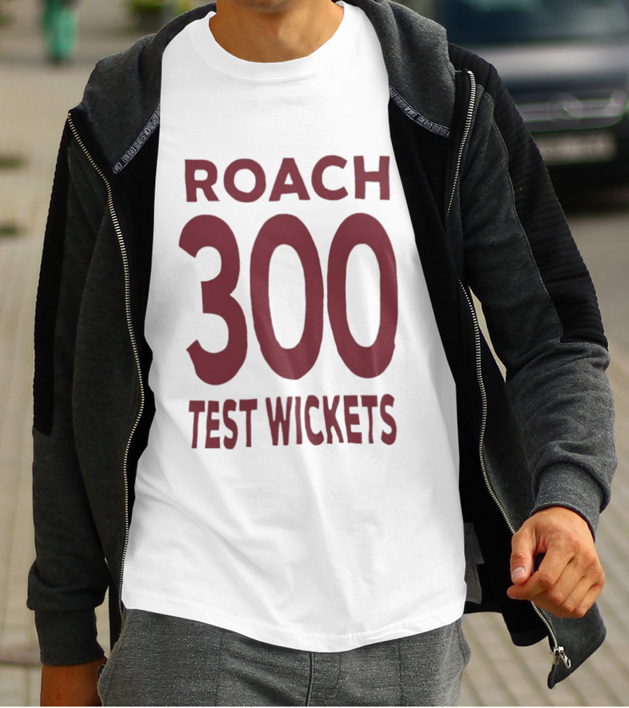 Roach 300 Test Wickets West Indies Cricket Milestone T-Shirt