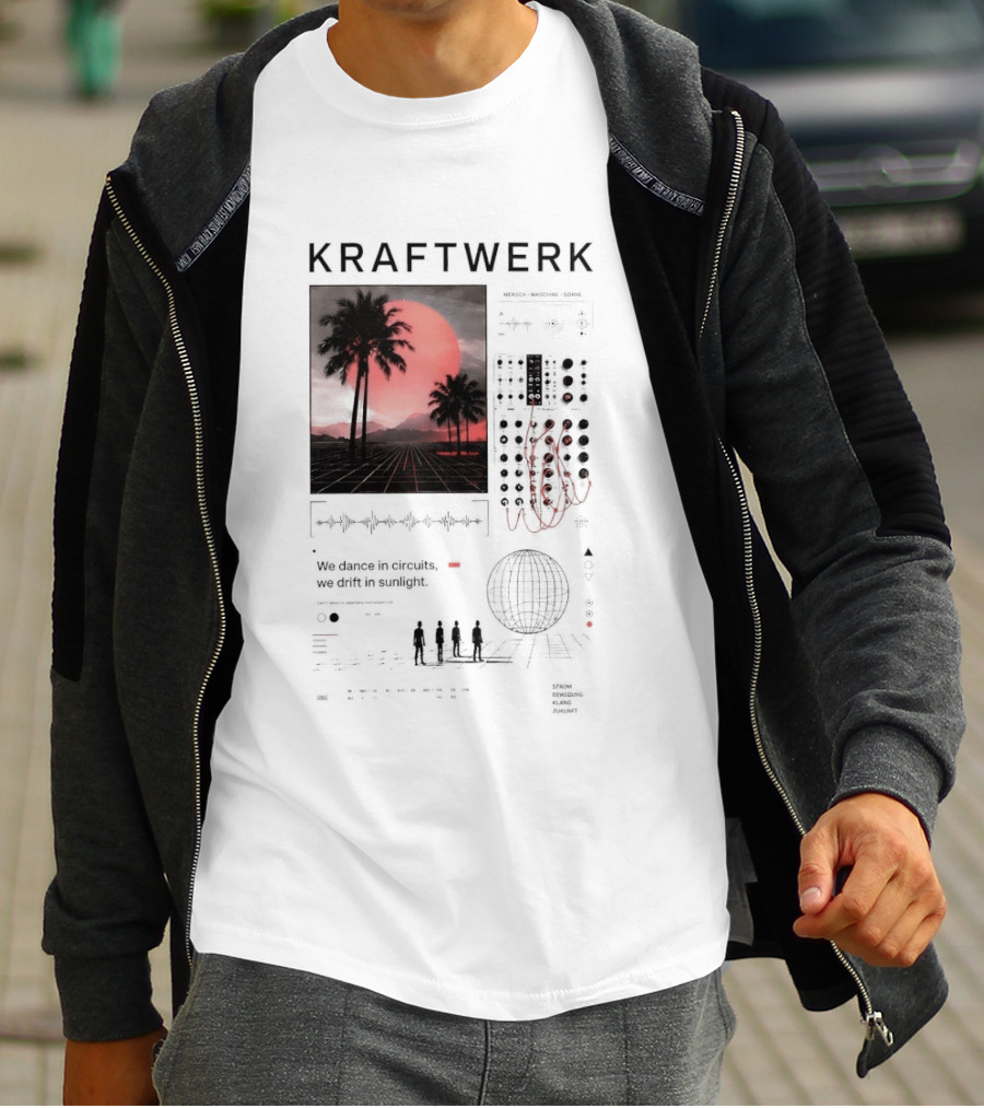 Kraftwerk Mensch Maschine Sonne We Dance In Circuits We Drift In Sunlight T-Shirt