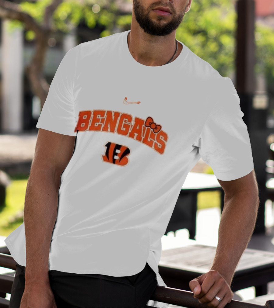 Nike Bengals Hello Kitty Bow Collaboration T-Shirt