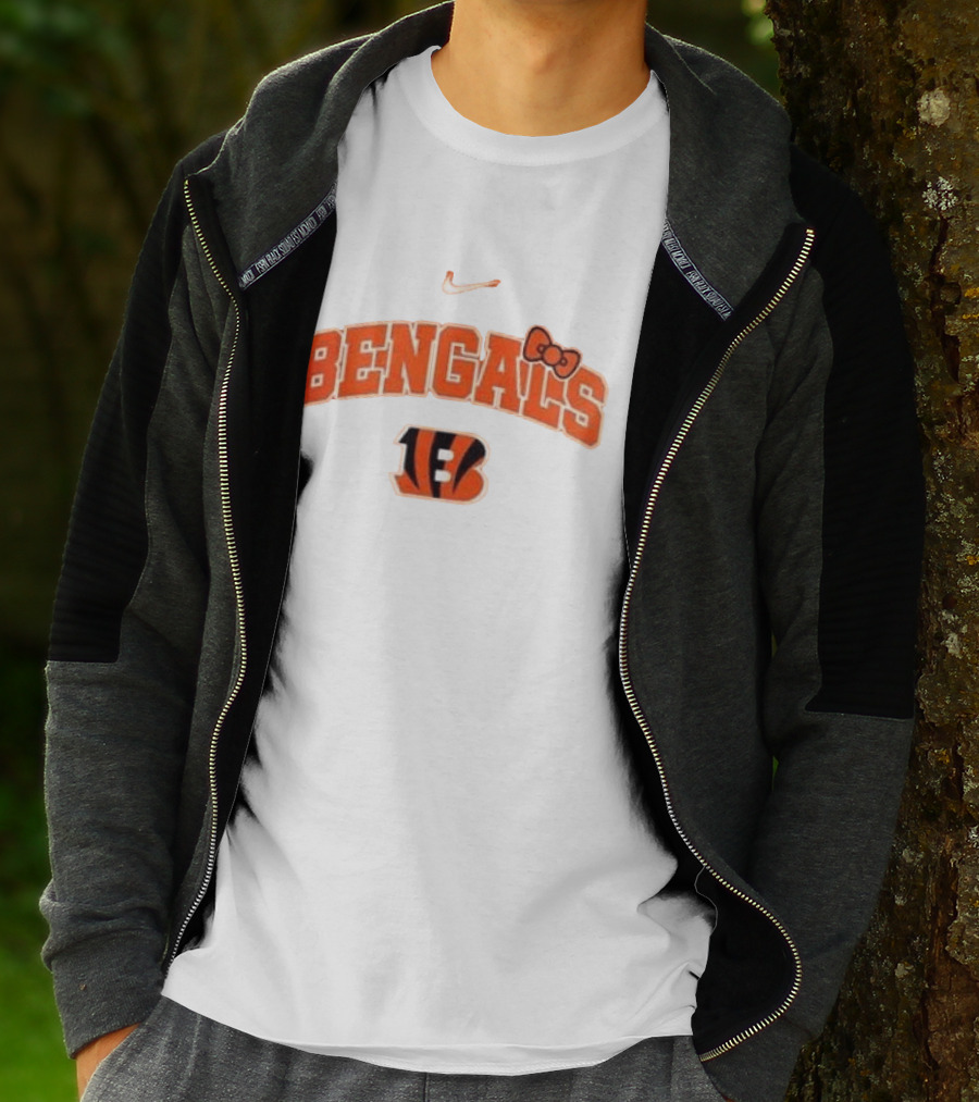 Nike Bengals Hello Kitty Bow Collaboration T-Shirt