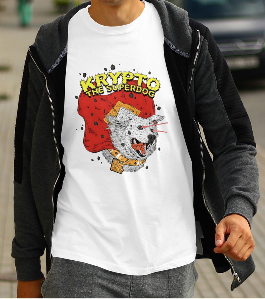 Krypto The Superdog DC Comics Superman Cape Laser Eyes T-Shirt