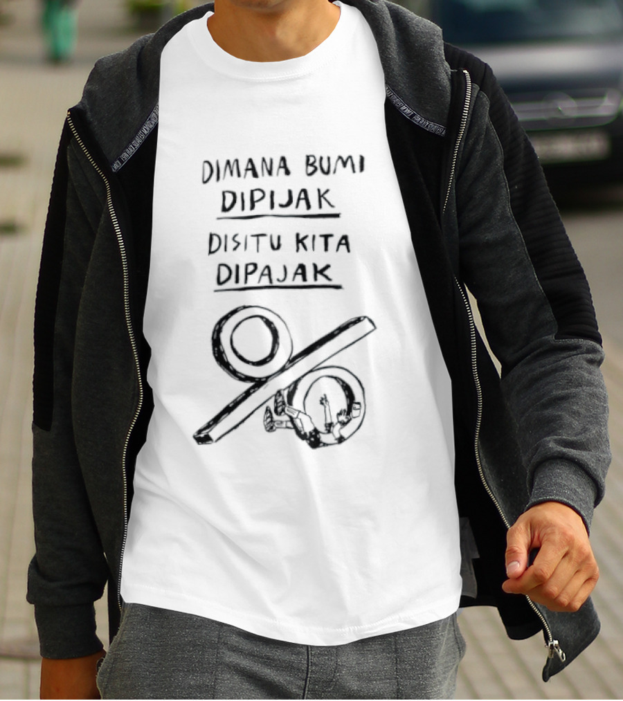 Dimana Bumi Dipijak Disitu Kita Dipajak Prozentzeichen T-Shirt