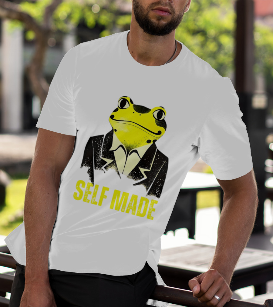 Frog In Business Suit Self Made T-Shirt