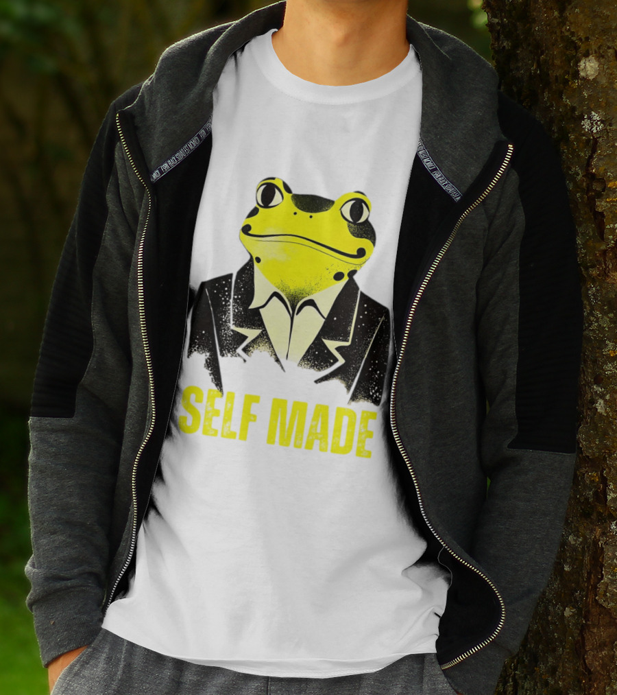 Frog In Business Suit Self Made T-Shirt
